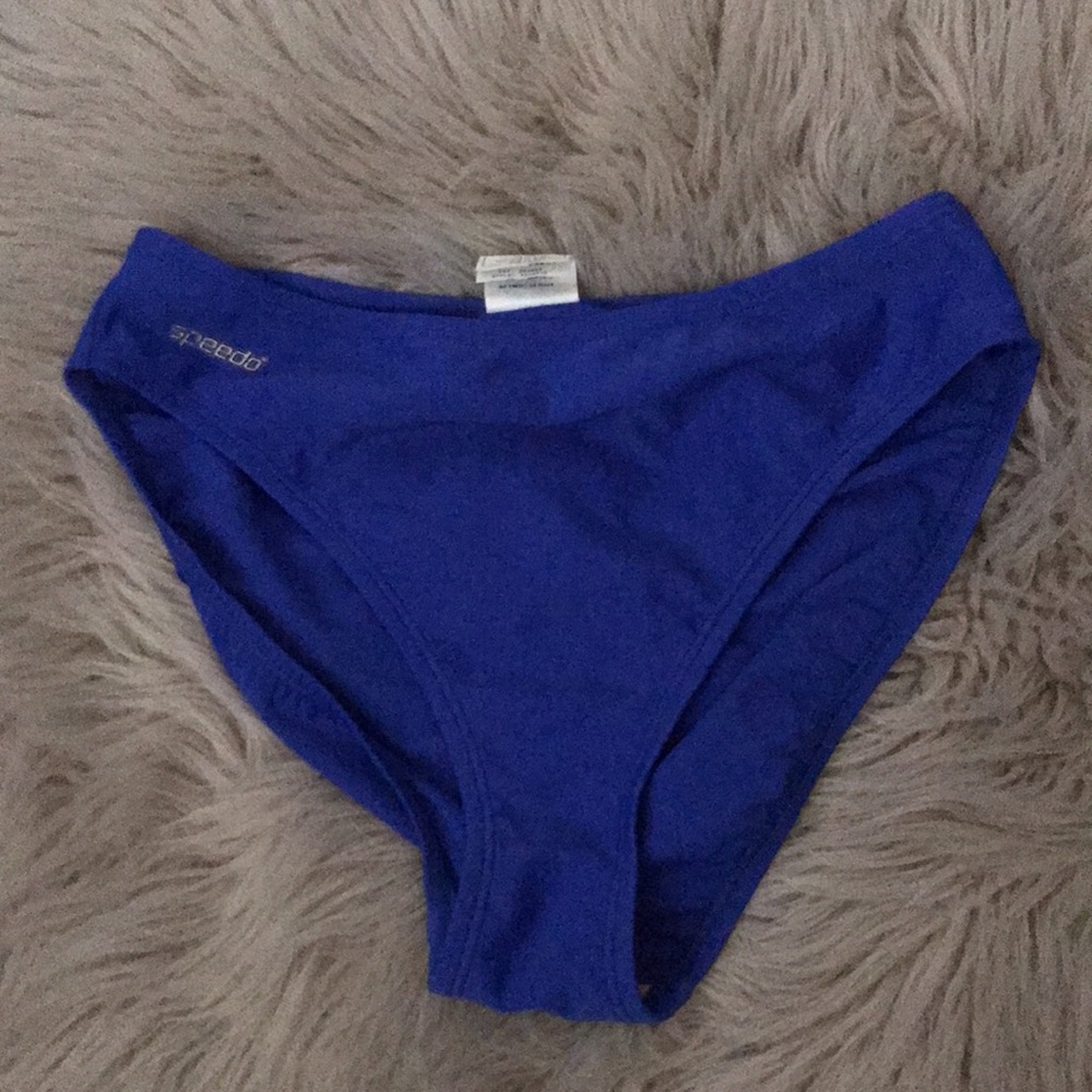 ❤️3X20 SPEEDO Women High Waisted Royal Blue Bikini Bottom | 8